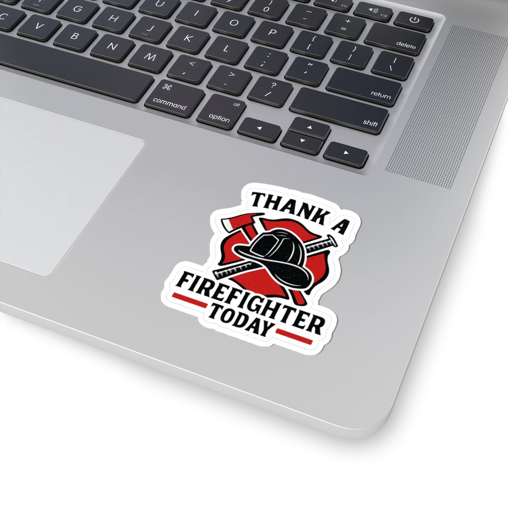 Firefighter Appreciation Sticker, Thank A Firefighter Today Decal, Maltese Cross Fire Department Support Gift, Hero Recognition