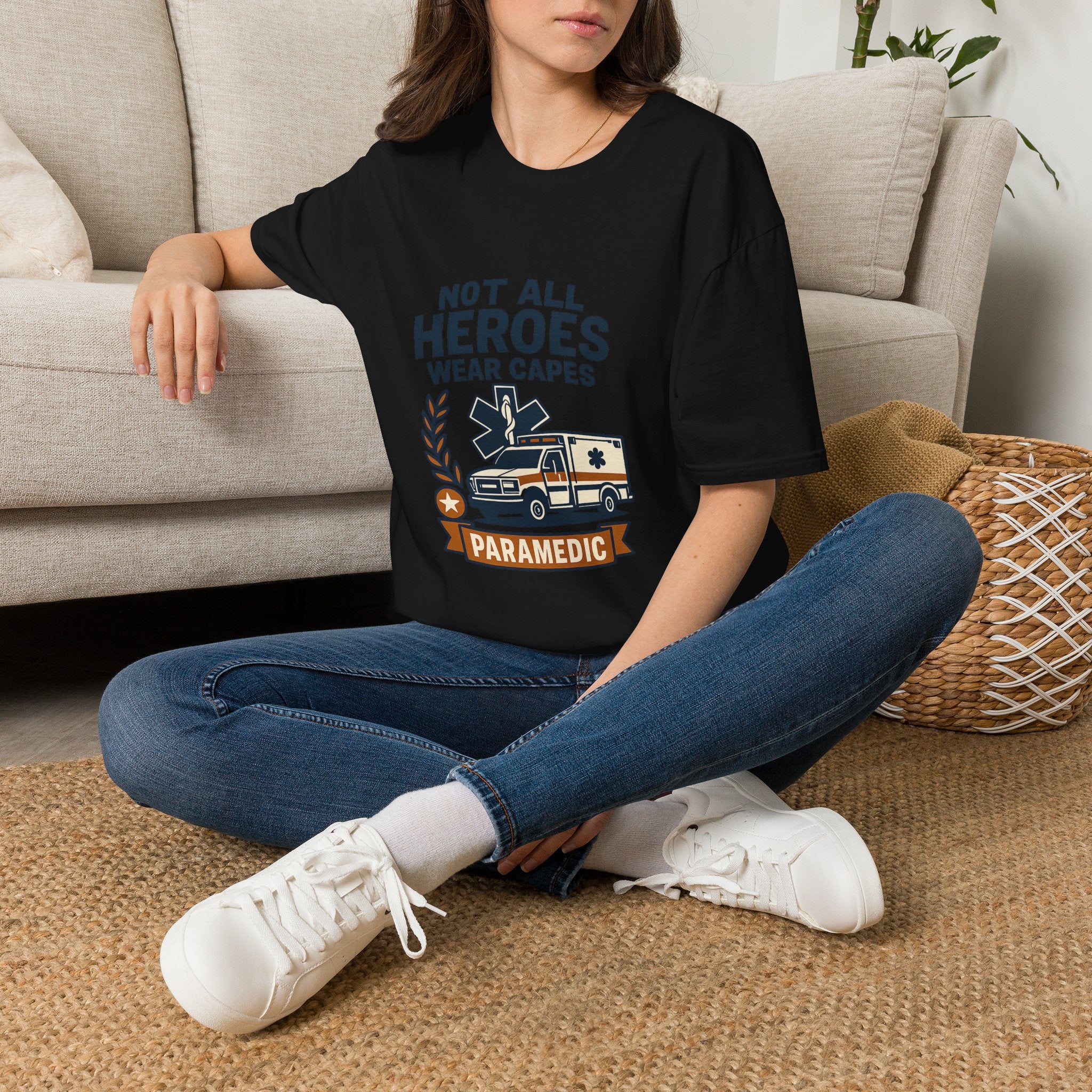 Not All Heroes Wear Capes Paramedic Shirt, EMS Appreciation Gift, Star of Life EMT Tshirt, Ambulance Driver Hero Shirt