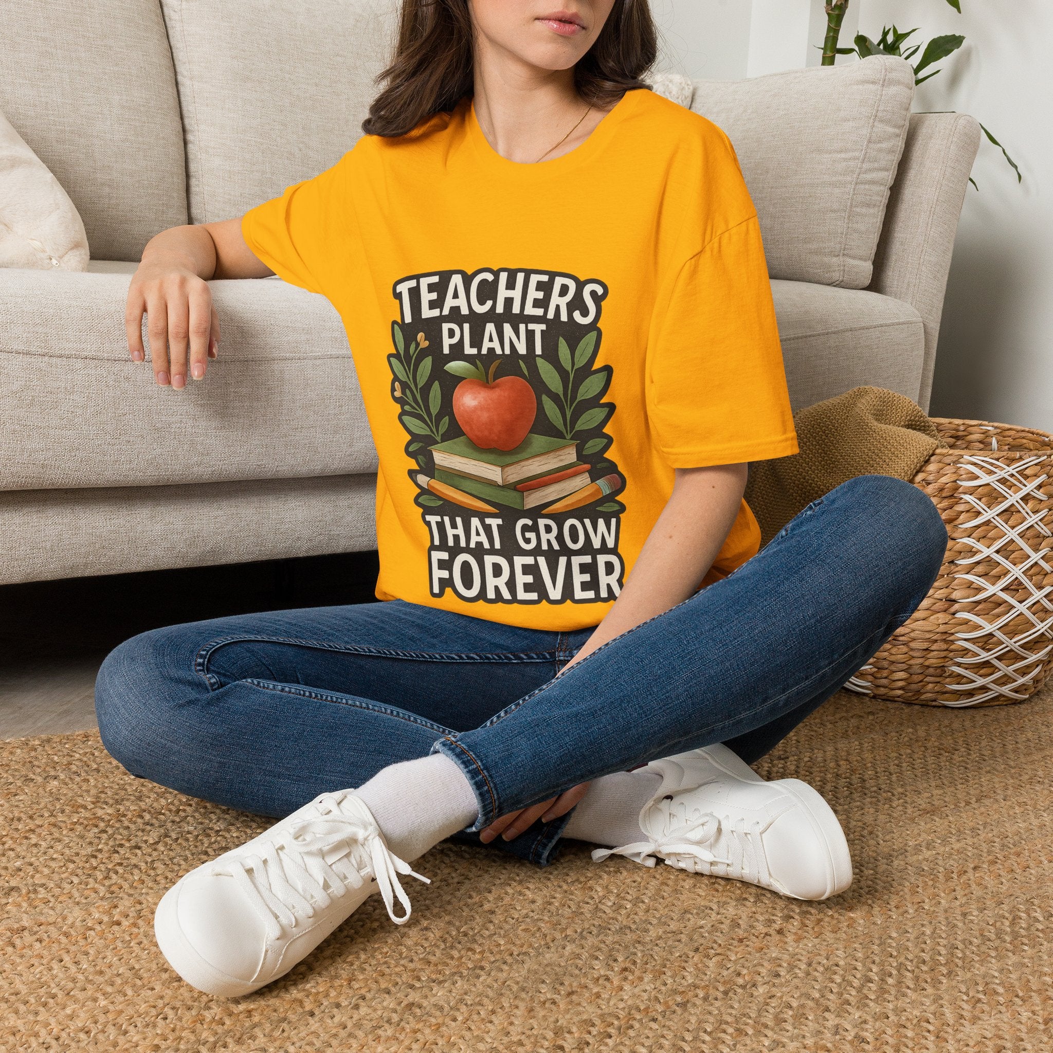 Teacher Appreciation Shirt Teachers Plant Seeds That Grow Forever Tee Gift for Teacher Watercolor Botanical Thank You Teacher Tshirt