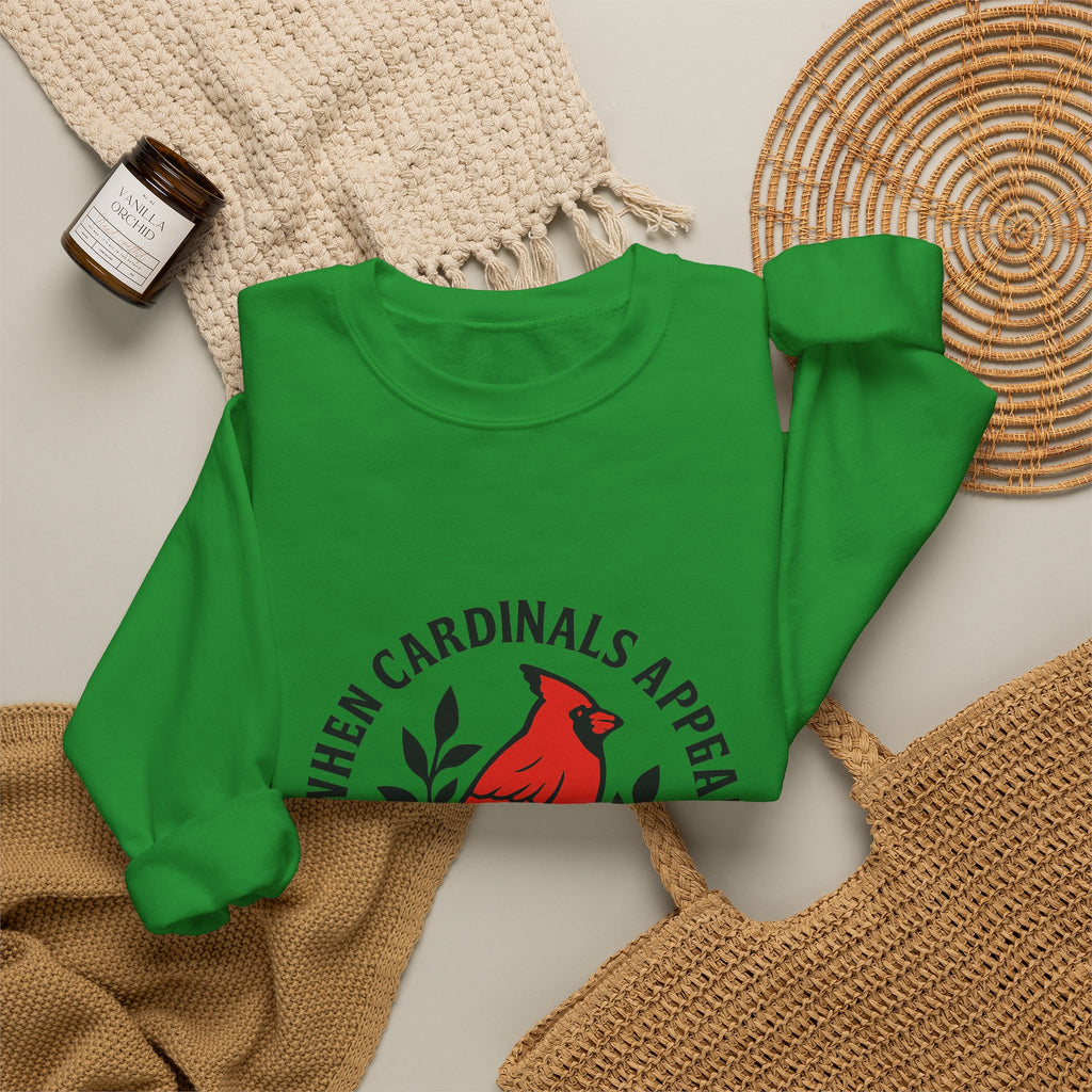 Cardinal Memorial Sweatshirt When Cardinals Appear Loved Ones Are Near Grief Gift Loss of Loved One Remembrance Sympathy Comfort
