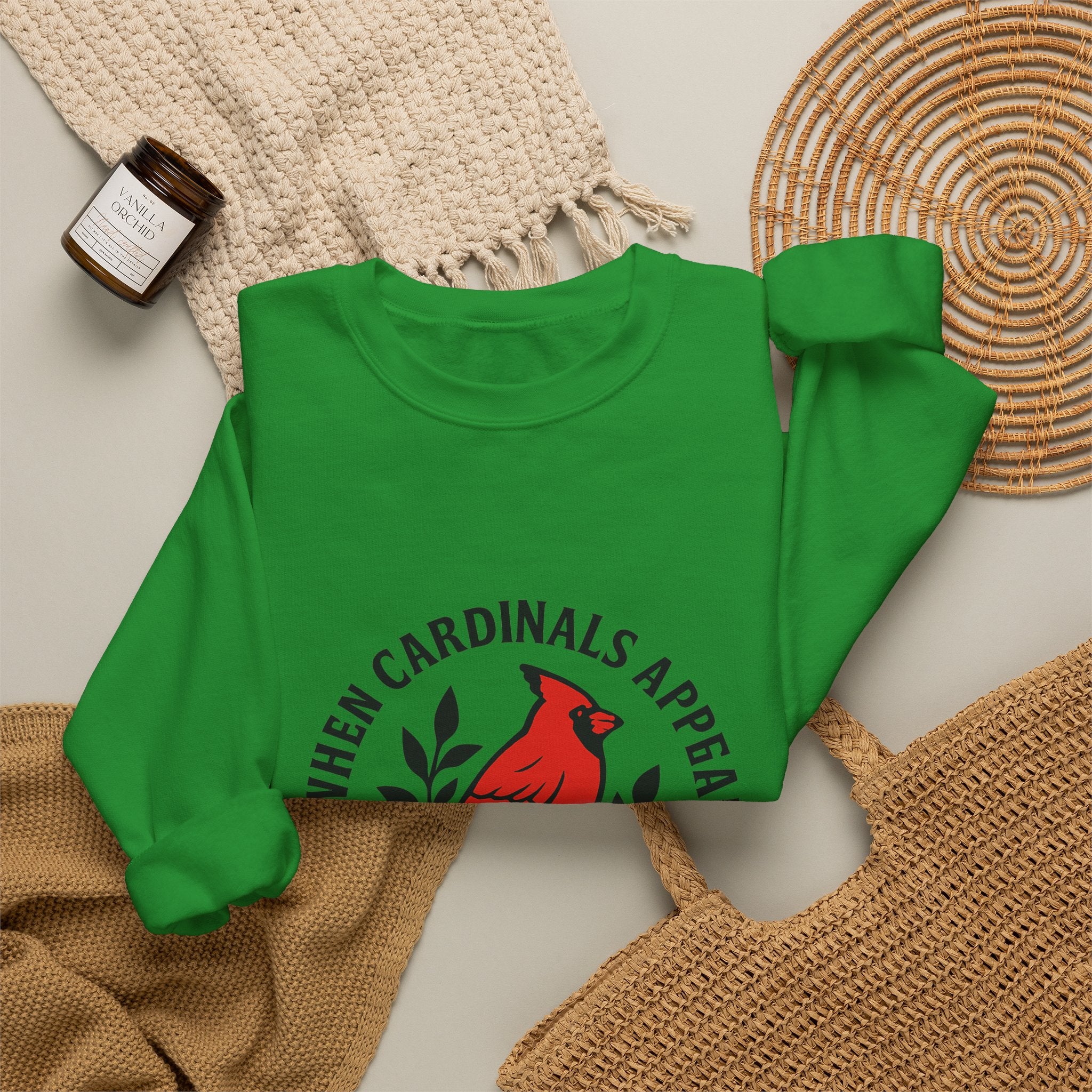 Cardinal Memorial Sweatshirt When Cardinals Appear Loved Ones Are Near Grief Gift Loss of Loved One Remembrance Sympathy Comfort