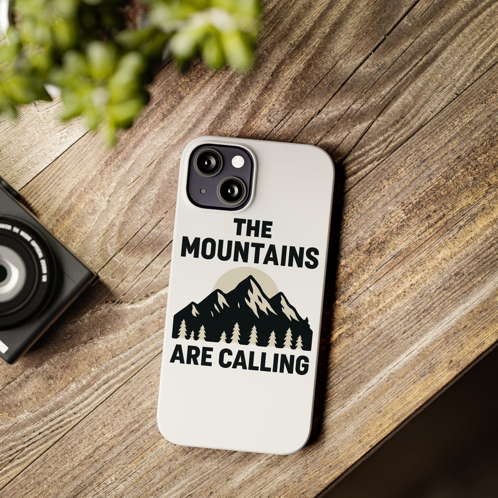 Mountains Are Calling Phone Case, Minimalist Mountain Range Silhouette, Nature Lover Gift, Hiker Adventure Outdoor Enthusiast