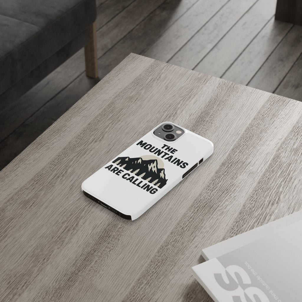 Mountains Are Calling Phone Case, Minimalist Mountain Range Silhouette, Nature Lover Gift, Hiker Adventure Outdoor Enthusiast