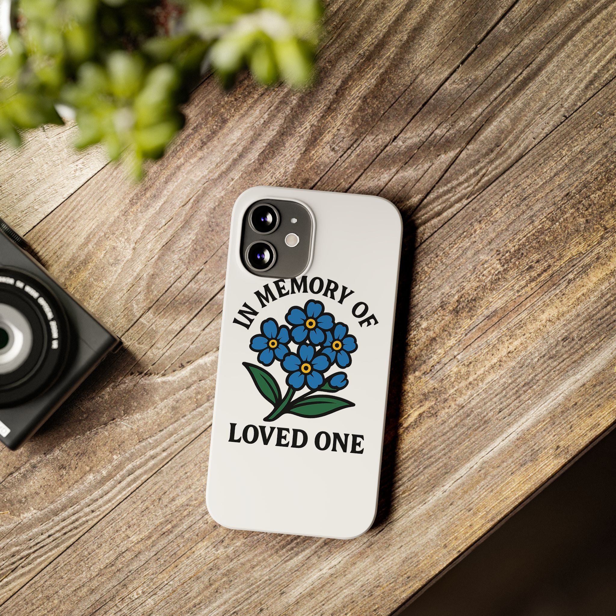Forget Me Not Phone Case Memorial Gift Floral Remembrance Case Sympathy Gift In Memory Of Loved One Loss of Mom Dad Friend