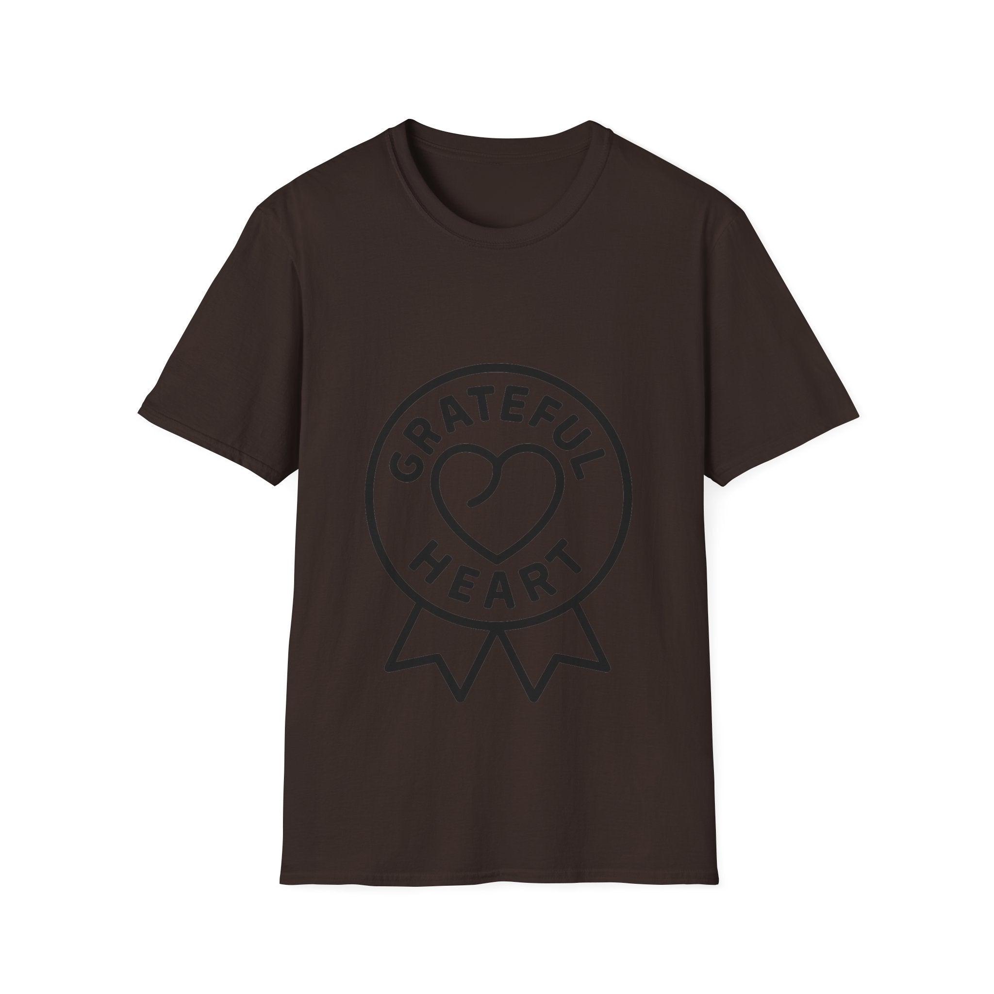 Grateful Heart T-Shirt, Minimalist Line Art Gratitude Shirt, Wellness Tee, Mindfulness Gift, Positive Affirmation Clothing