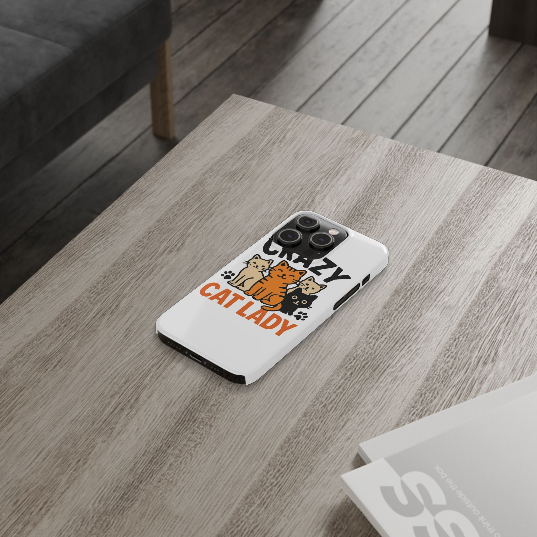 Crazy Cat Lady Phone Case, Funny Cat Lover Gift, Cat Mom Phone Case, Cat Lady Birthday Gift, Cute Cat Phone Case for Women