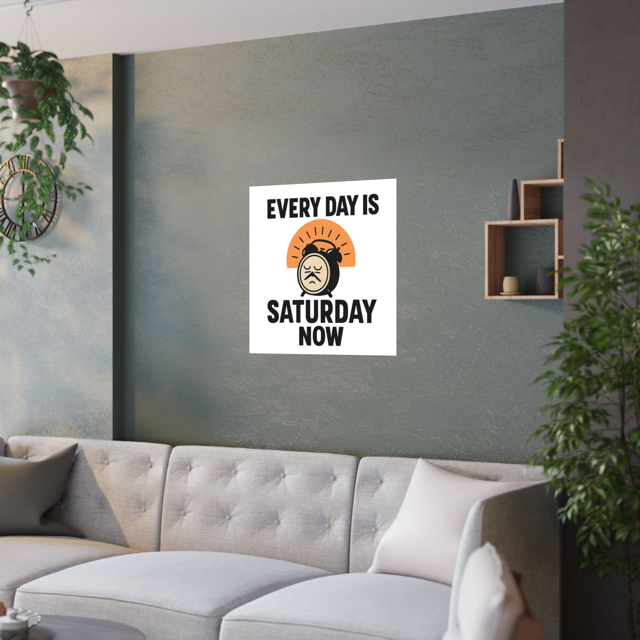 Retirement Gift Every Day is Saturday Now Poster, Funny Retirement Party Decor, Coworker Retirement Gift, Retirement Wall Art