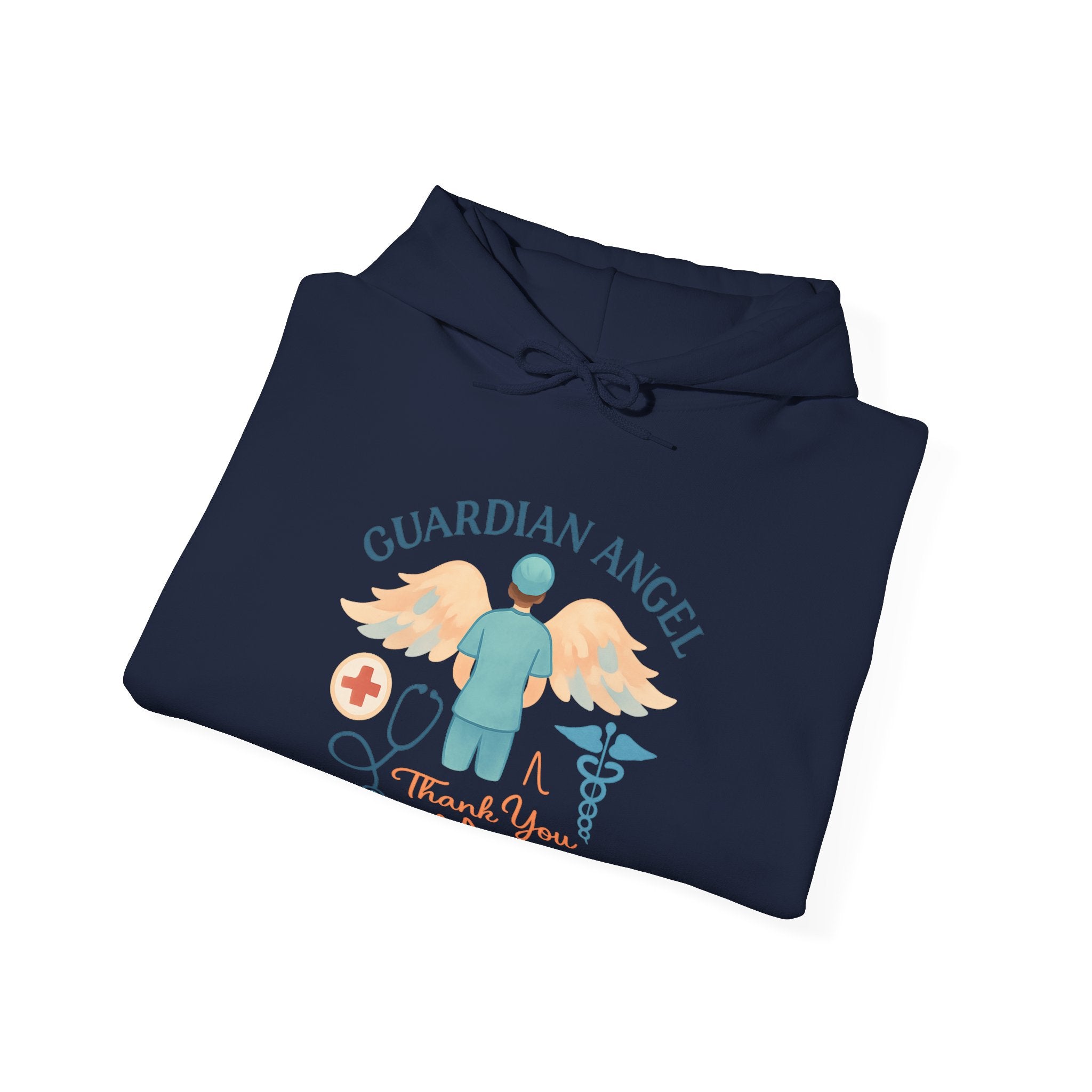 Guardian Angel in Scrubs Nurse Hoodie Gift, Nurse Appreciation Thank You, Nursing Retirement Gift, Soft Watercolor Angel Wings