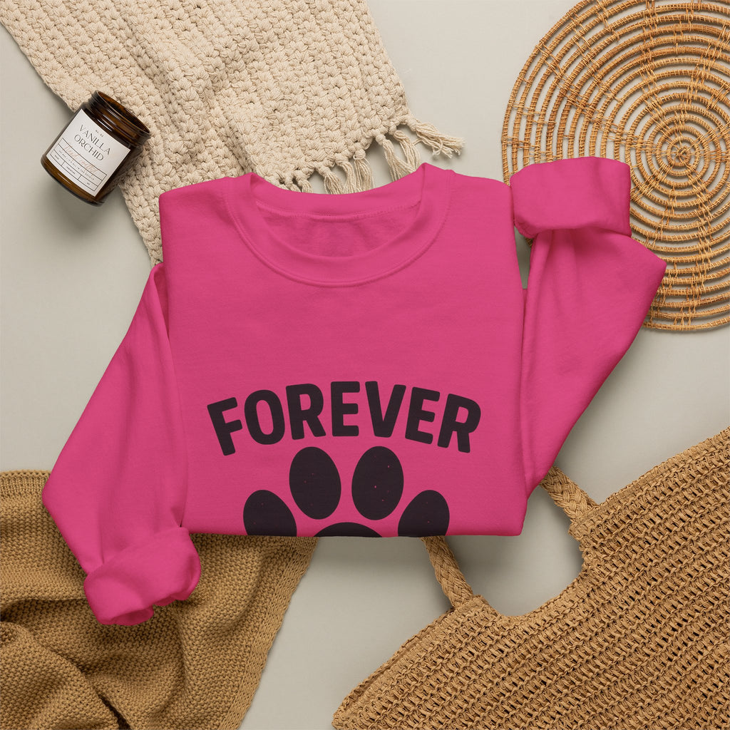 Pet Memorial Sweatshirt Forever in My Heart Paw Print Dog Cat Loss Remembrance Gift Sympathy Comfort Shirt Pet Loss Gift