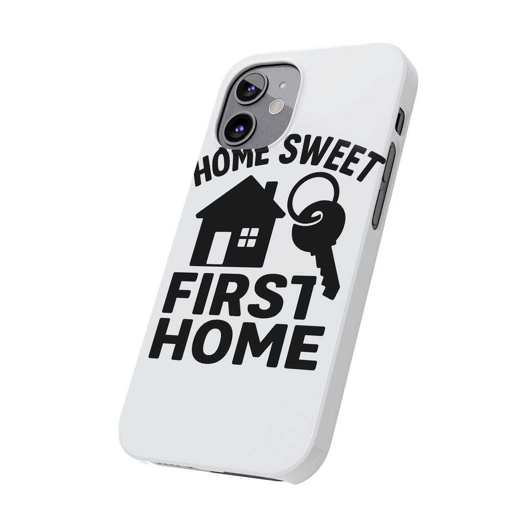 First Home Phone Case New Homeowner Gift Housewarming Present House Keys Milestone Typography Home Sweet First Home Decor