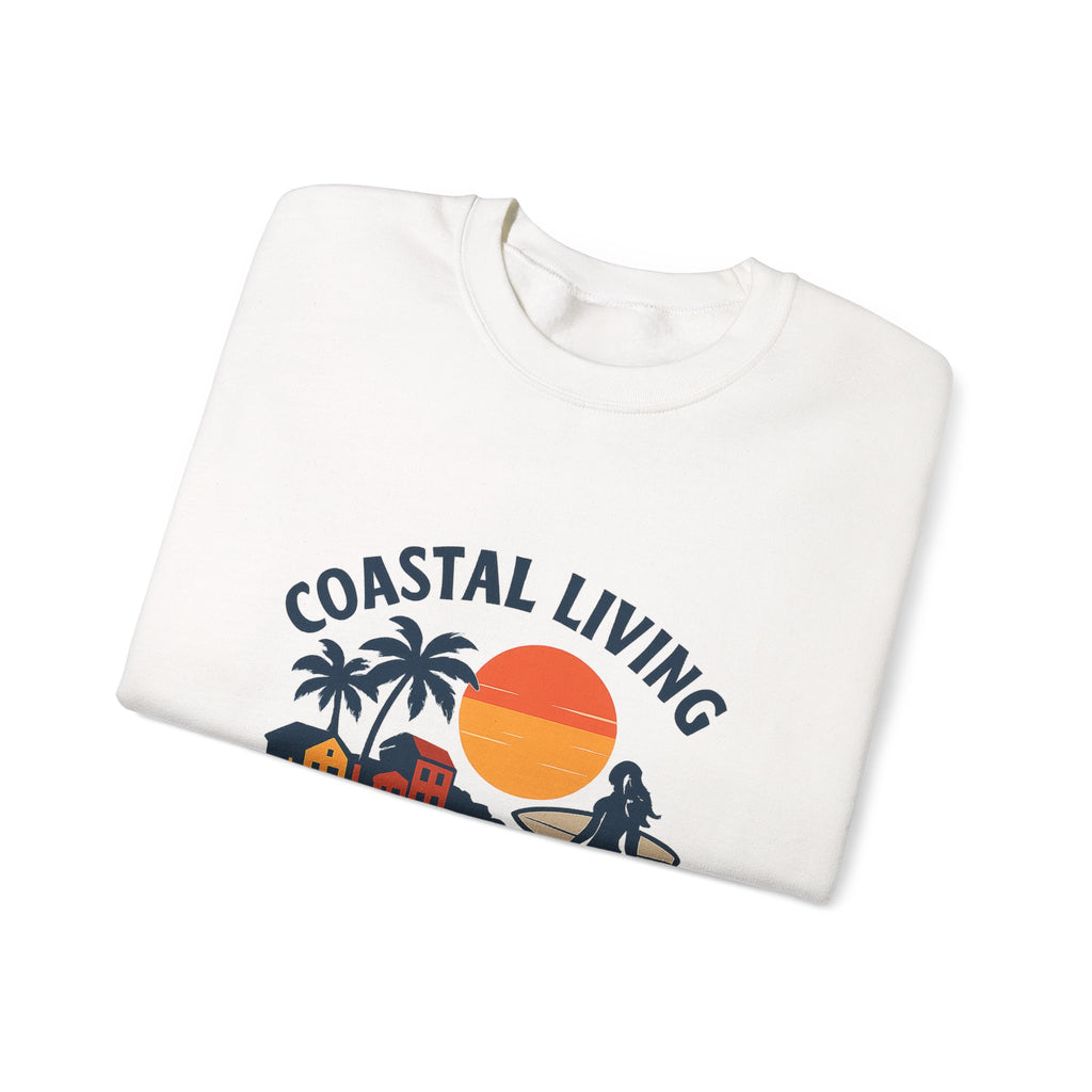 Beach Town Sunset Sweatshirt Coastal Living Salt Air Sun-Kissed Hair Ocean Vibes Vacation Gift Nautical Crewneck Surfer Beach Lover