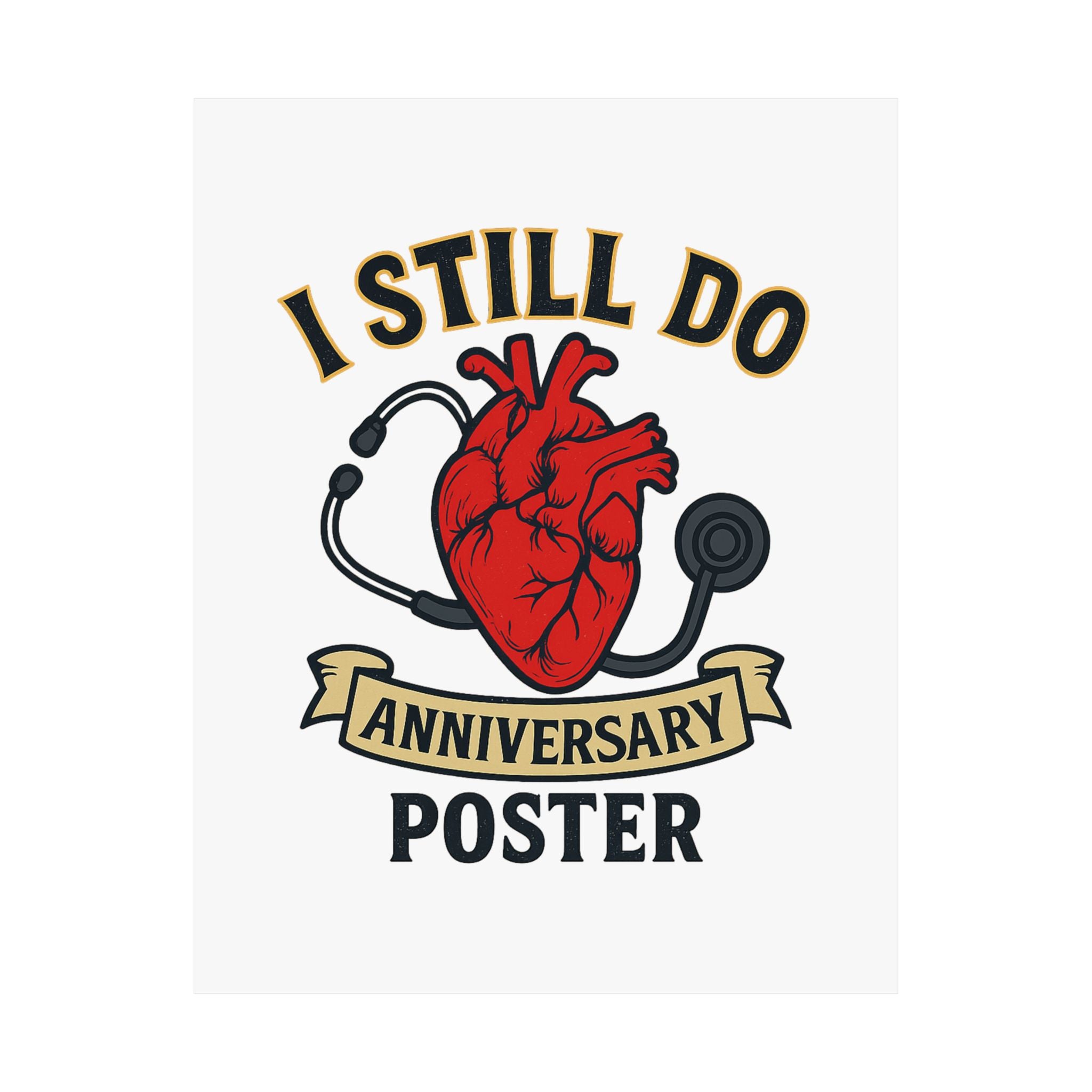 I Still Do Anniversary Poster Medical Nurse Doctor Gift, Healthcare Couples Wall Art, Vintage Heart Wedding Print, Nurses Week Gift