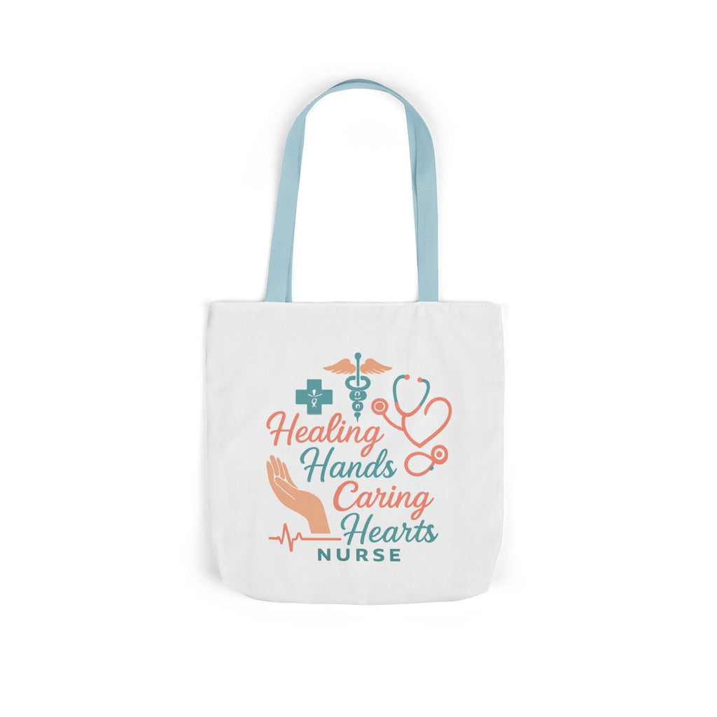 Nurse Appreciation Tote Bag Gift, Healing Hands Caring Hearts, Nurse Week Gift, Medical Tote Bag, RN Gift, Healthcare Worker