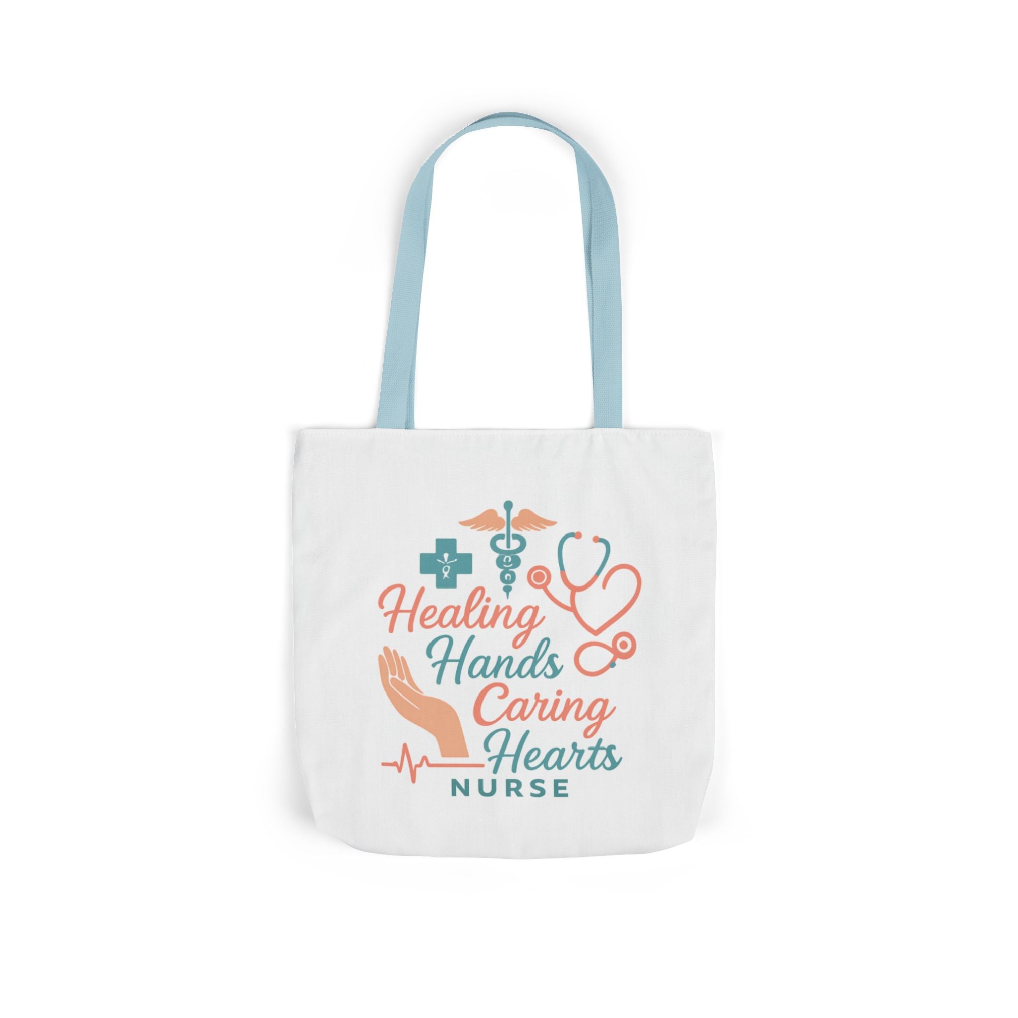 Nurse Appreciation Tote Bag Gift, Healing Hands Caring Hearts, Nurse Week Gift, Medical Tote Bag, RN Gift, Healthcare Worker