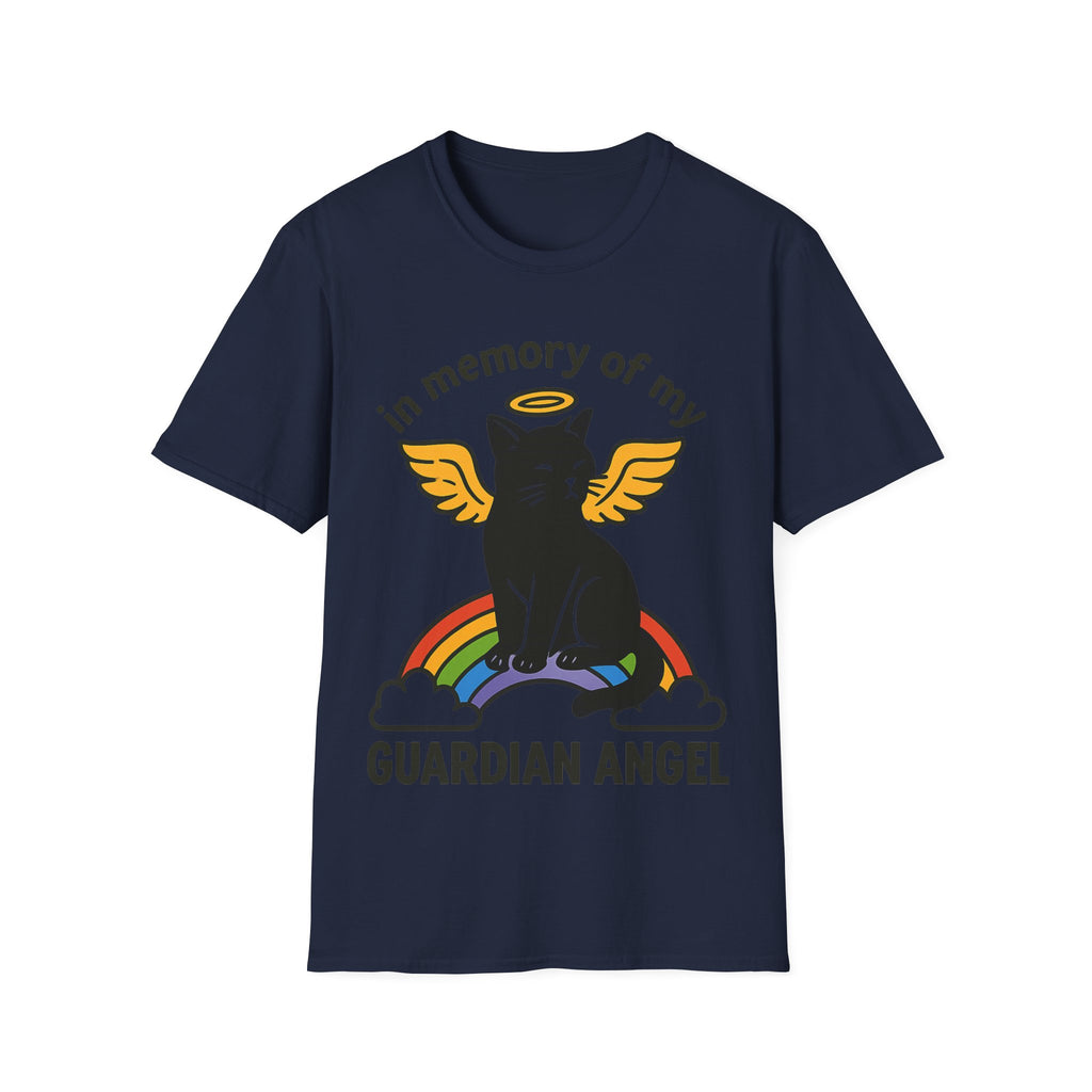Rainbow Bridge Cat Memorial Shirt, Guardian Angel Cat Tshirt, Pet Loss Sympathy Gift, Cat Remembrance Shirt, Cat Lover Grief Gift