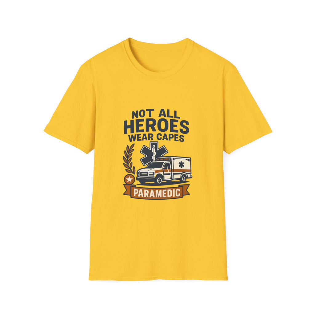 Not All Heroes Wear Capes Paramedic Shirt, EMS Appreciation Gift, Star of Life EMT Tshirt, Ambulance Driver Hero Shirt
