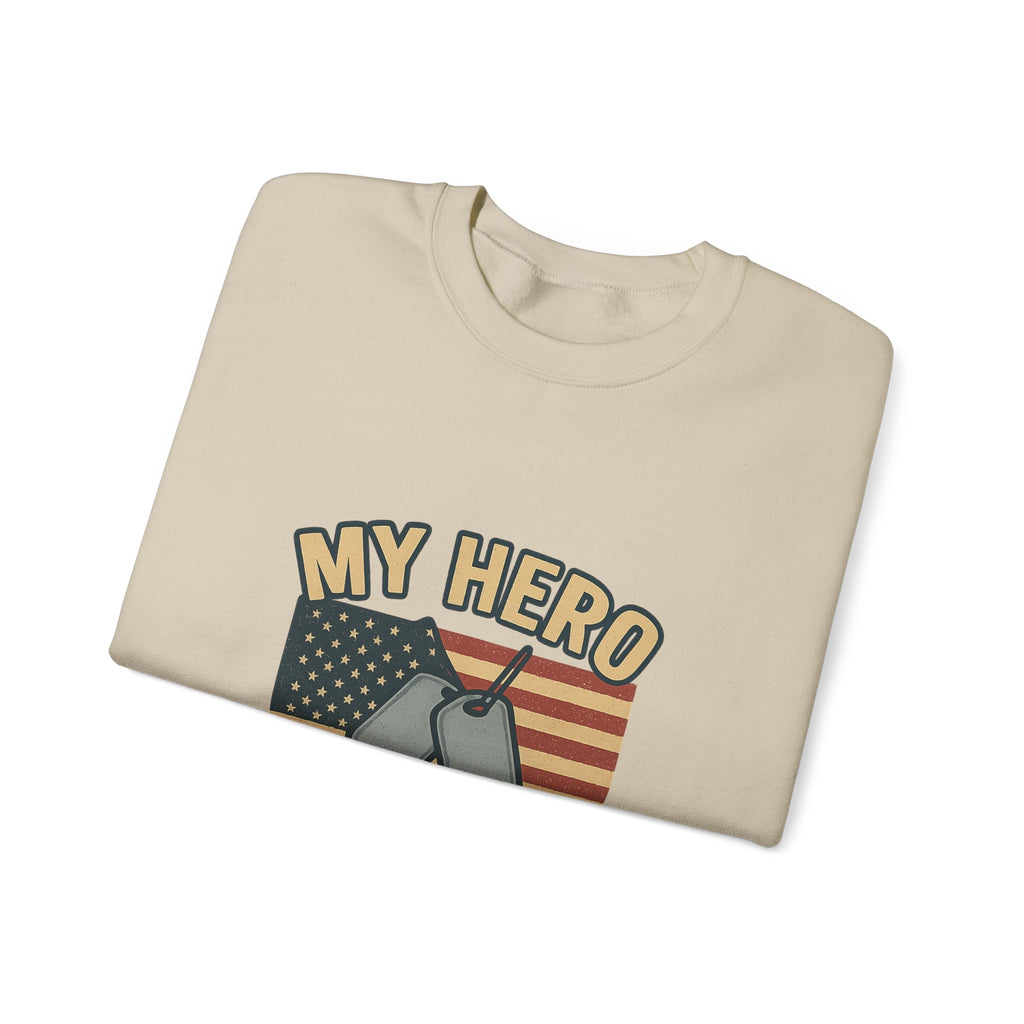 Military Sister Sweatshirt My Hero My Sister Proud Army Navy Air Force Marine Gift Active Duty Support Patriotic Clothing