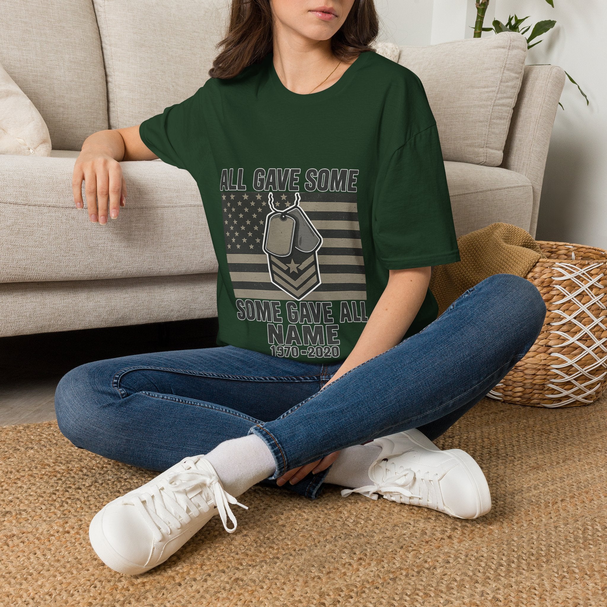Custom Veteran Shirt | All Gave Some Some Gave All | Personalized Veterans Day Gift | Military Family Pride Tshirt with Name & Dates