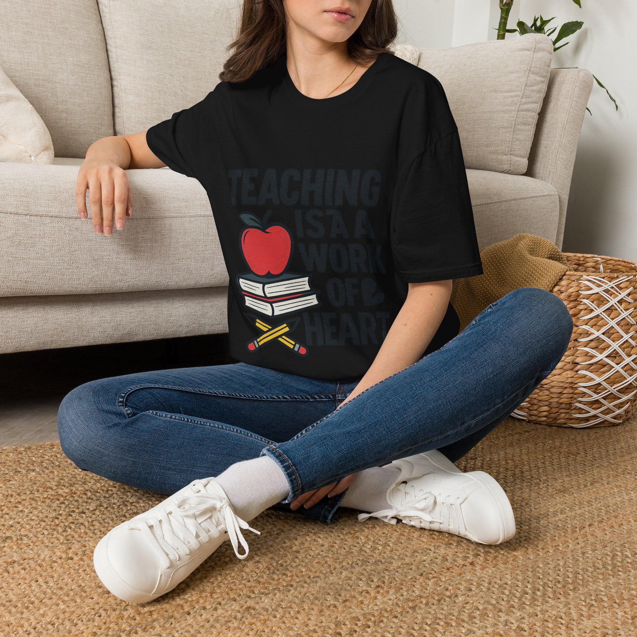 Teacher Appreciation Shirt, Teaching is a Work of Heart Tshirt, Teacher Gift, Educator Shirt, Teacher Week Gift, Apple Pencil Tee