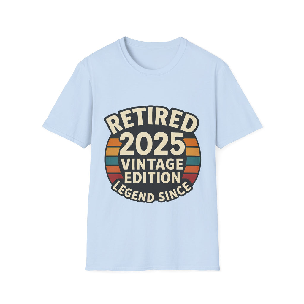 Retired 2025 Vintage Edition T-Shirt, Retirement Gift for Coworker Dad Grandpa, Funny Retirement Party Shirt, Legend Since 2025