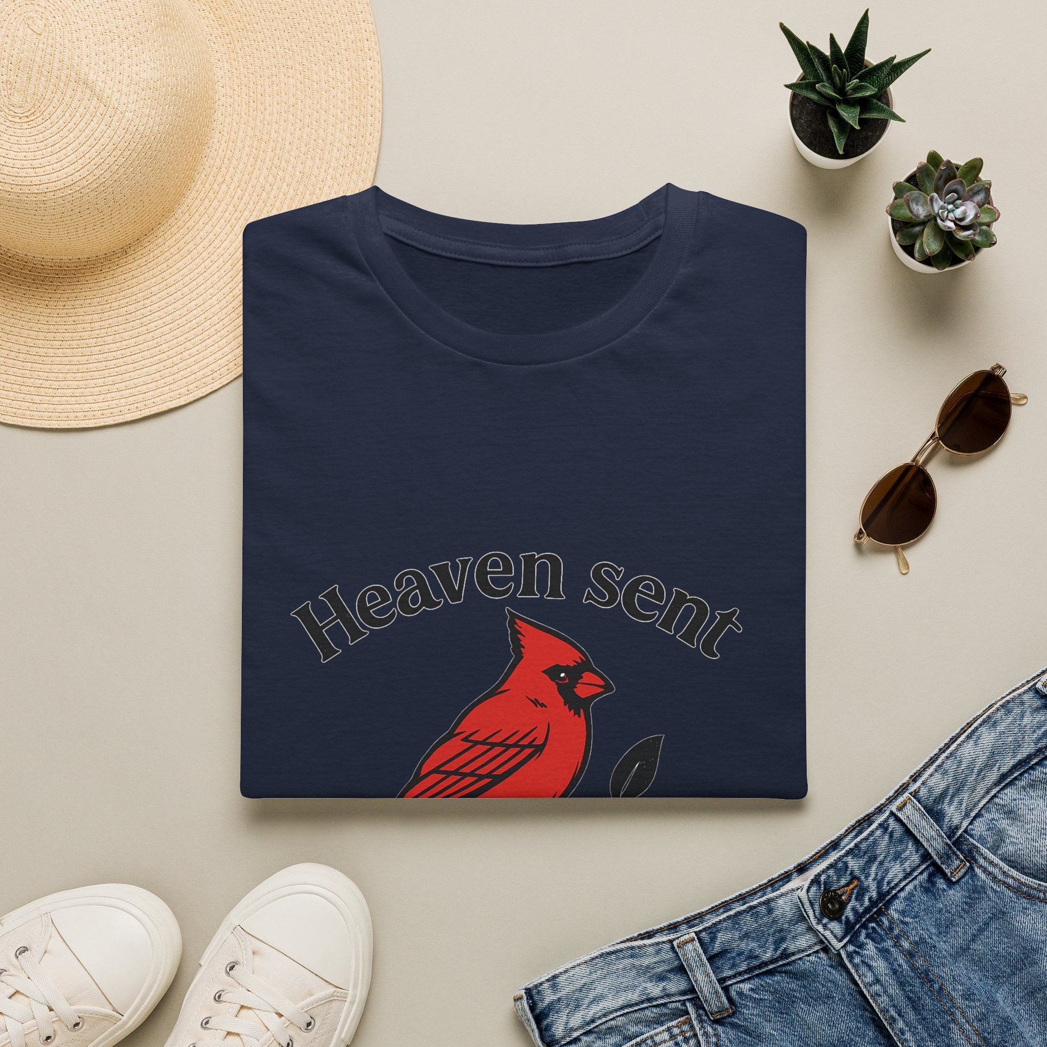 Cardinal Memorial Shirt Heaven Sent Grief Gift Loss of Loved One Remembrance Tee Sympathy Gift Bereavement Comfort Shirt