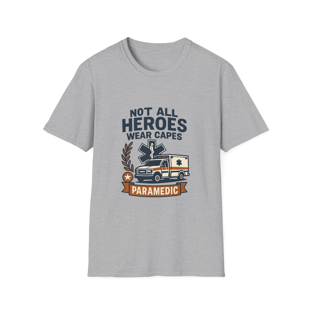 Not All Heroes Wear Capes Paramedic Shirt, EMS Appreciation Gift, Star of Life EMT Tshirt, Ambulance Driver Hero Shirt