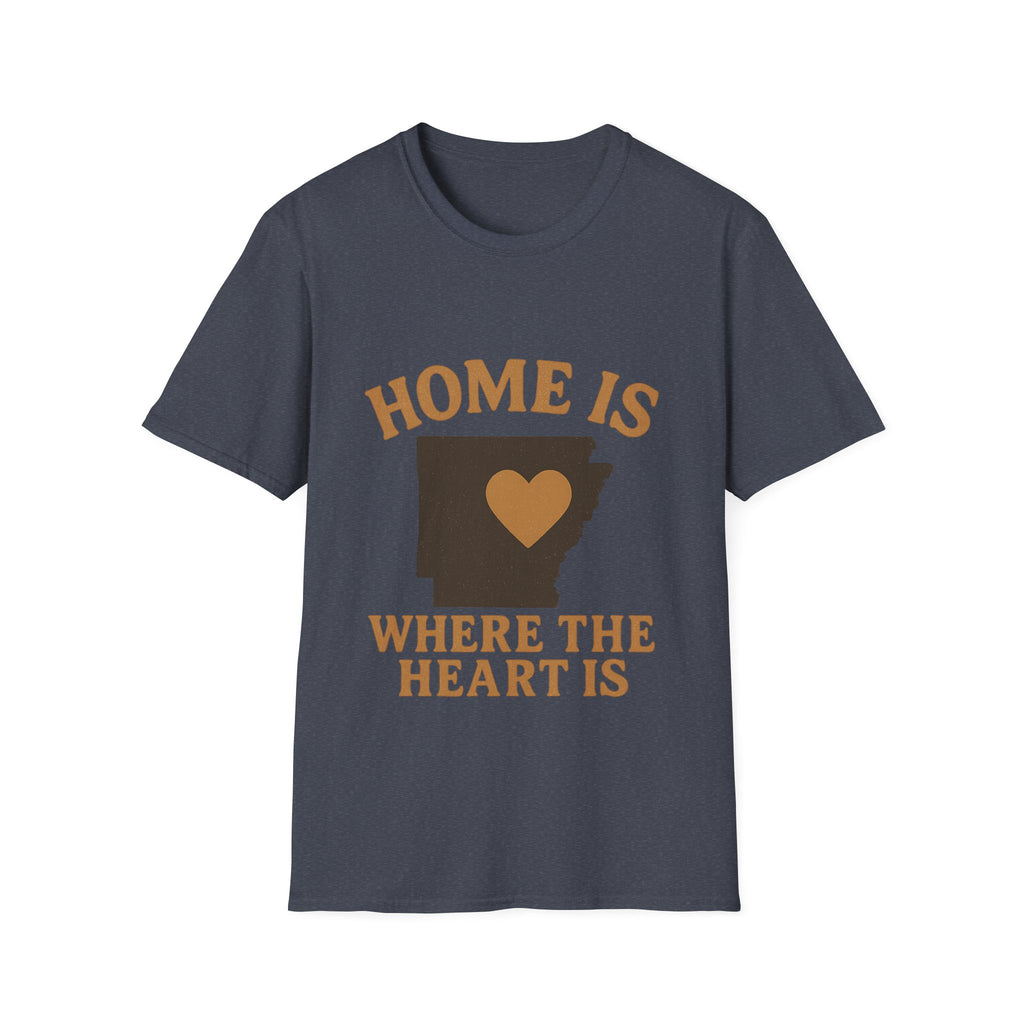 Home Is Where The Heart Is Shirt, Vintage State Silhouette Tee, Hometown Pride Gift, Missing Home Nostalgic T-Shirt