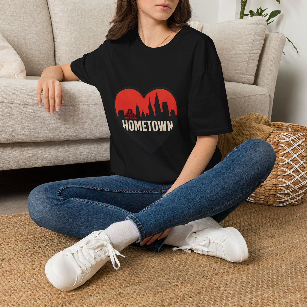 City Skyline Heart T-Shirt | Hometown Pride Tee | Urban City Lover Gift | NYC LA Chicago Shirt | Travel Souvenir Graphic Tee