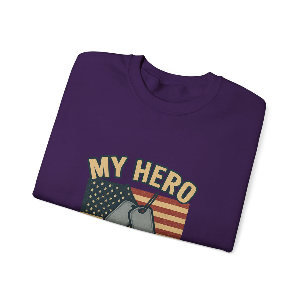 Military Sister Sweatshirt My Hero My Sister Proud Army Navy Air Force Marine Gift Active Duty Support Patriotic Clothing