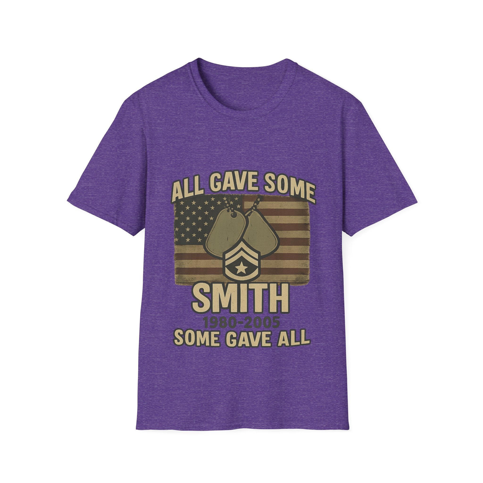 Custom Veteran Shirt | All Gave Some Some Gave All | Personalized Veterans Day Gift | Military Family Pride Tshirt with Name & Dates