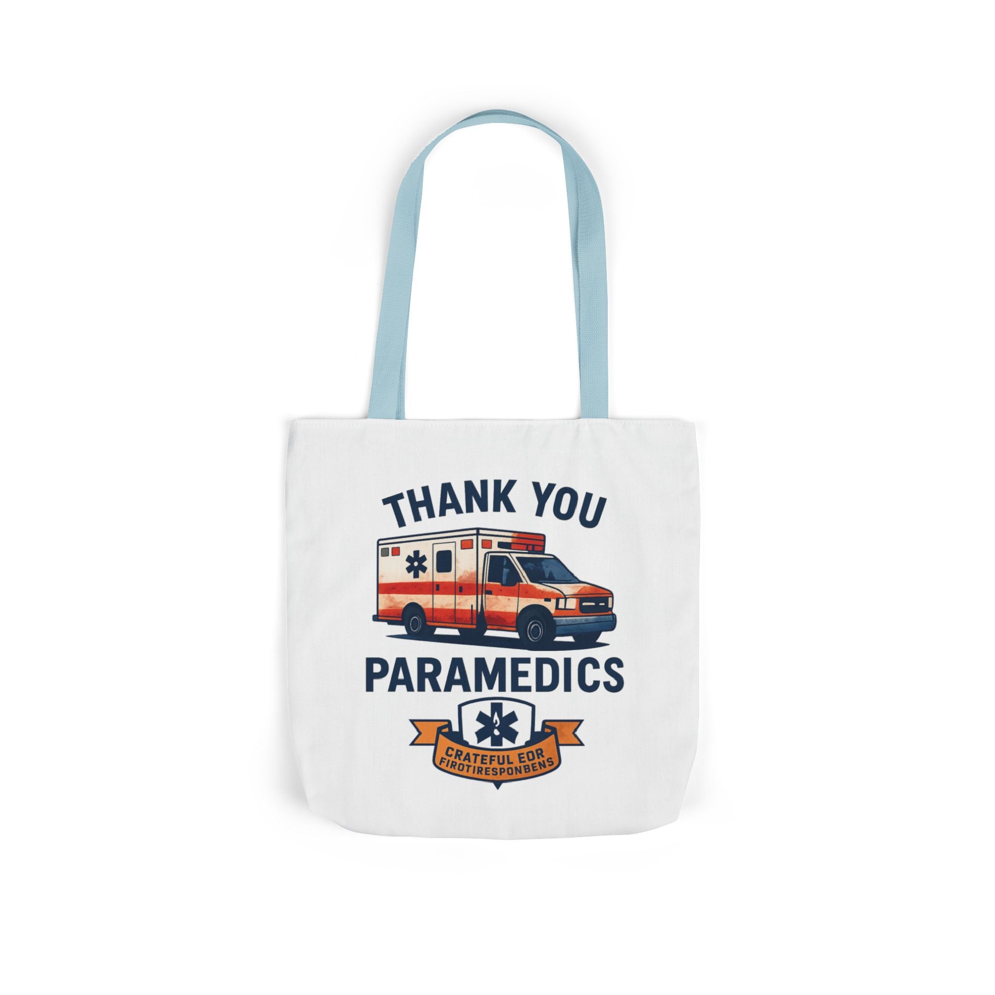 Thank You Paramedics Tote Bag, EMS Appreciation Gift, Grateful for First Responders, Ambulance Watercolor Art, Emergency Medical