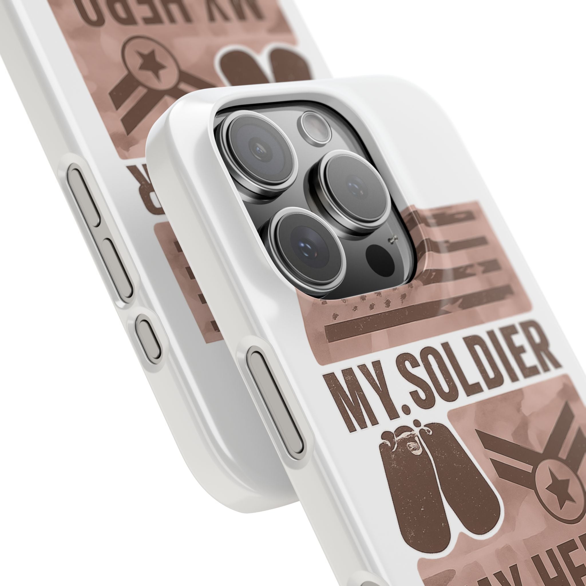Military Girlfriend Phone Case Rose Gold Camouflage My Soldier My Hero Gift for Army Navy Air Force Girlfriend