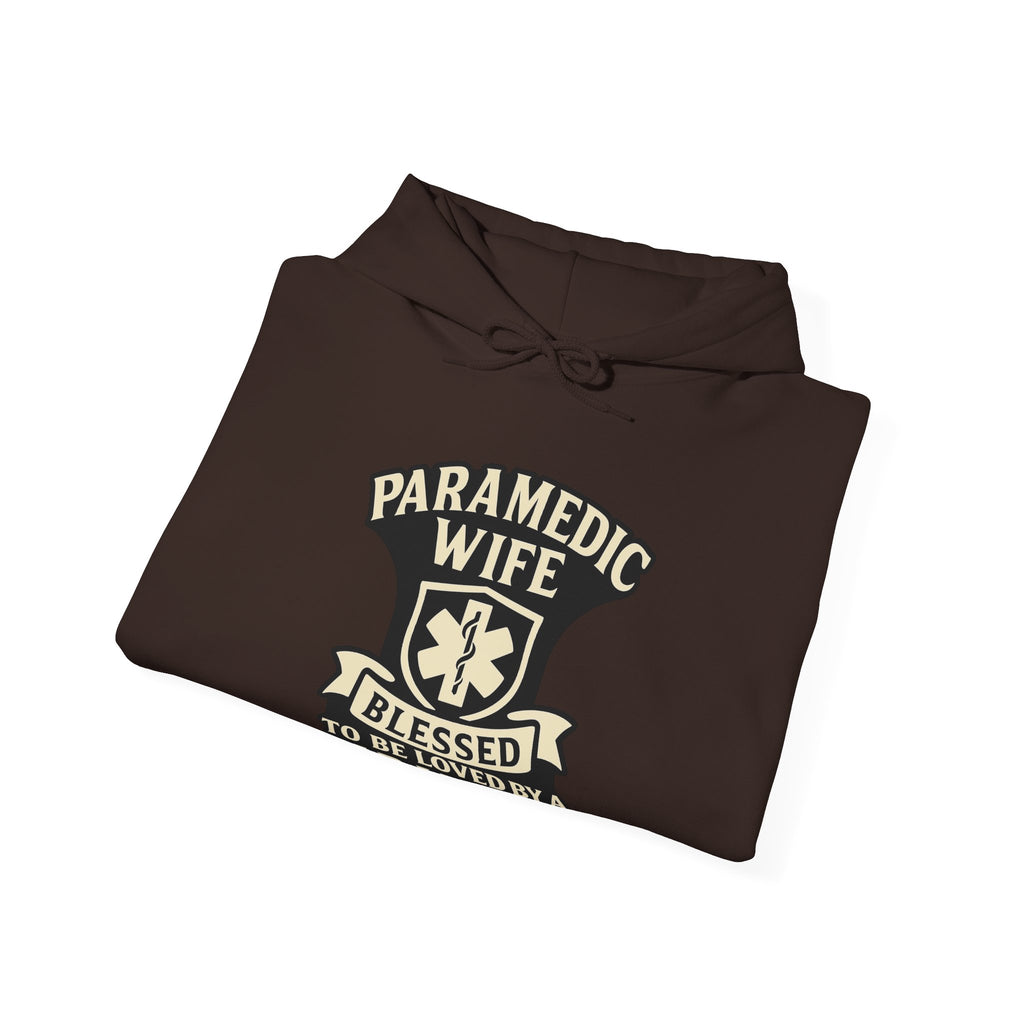 Paramedic Wife Hoodie, Blessed to Be Loved By a Paramedic Sweatshirt, EMS Girlfriend Gift, First Responder Partner Support Apparel