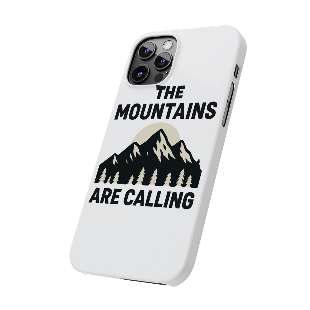 Mountains Are Calling Phone Case, Minimalist Mountain Range Silhouette, Nature Lover Gift, Hiker Adventure Outdoor Enthusiast