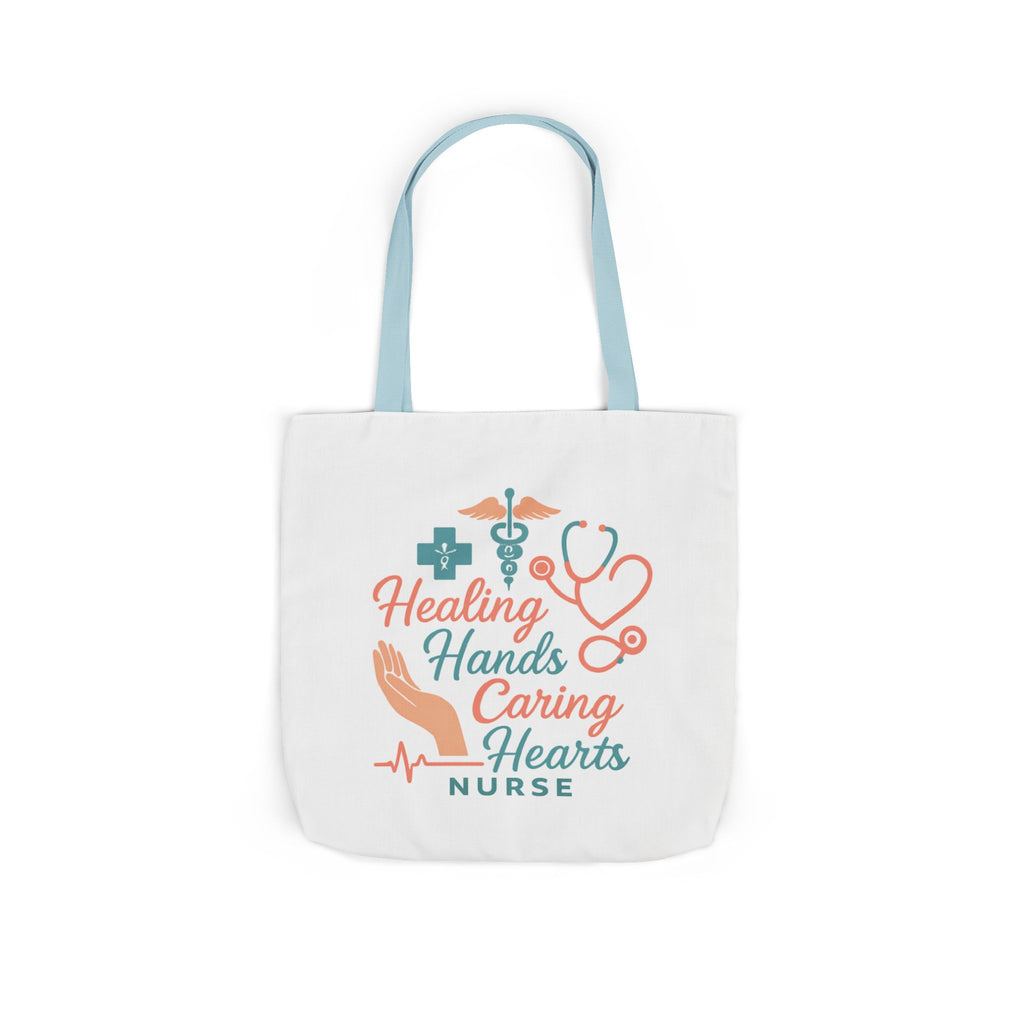 Nurse Appreciation Tote Bag Gift, Healing Hands Caring Hearts, Nurse Week Gift, Medical Tote Bag, RN Gift, Healthcare Worker