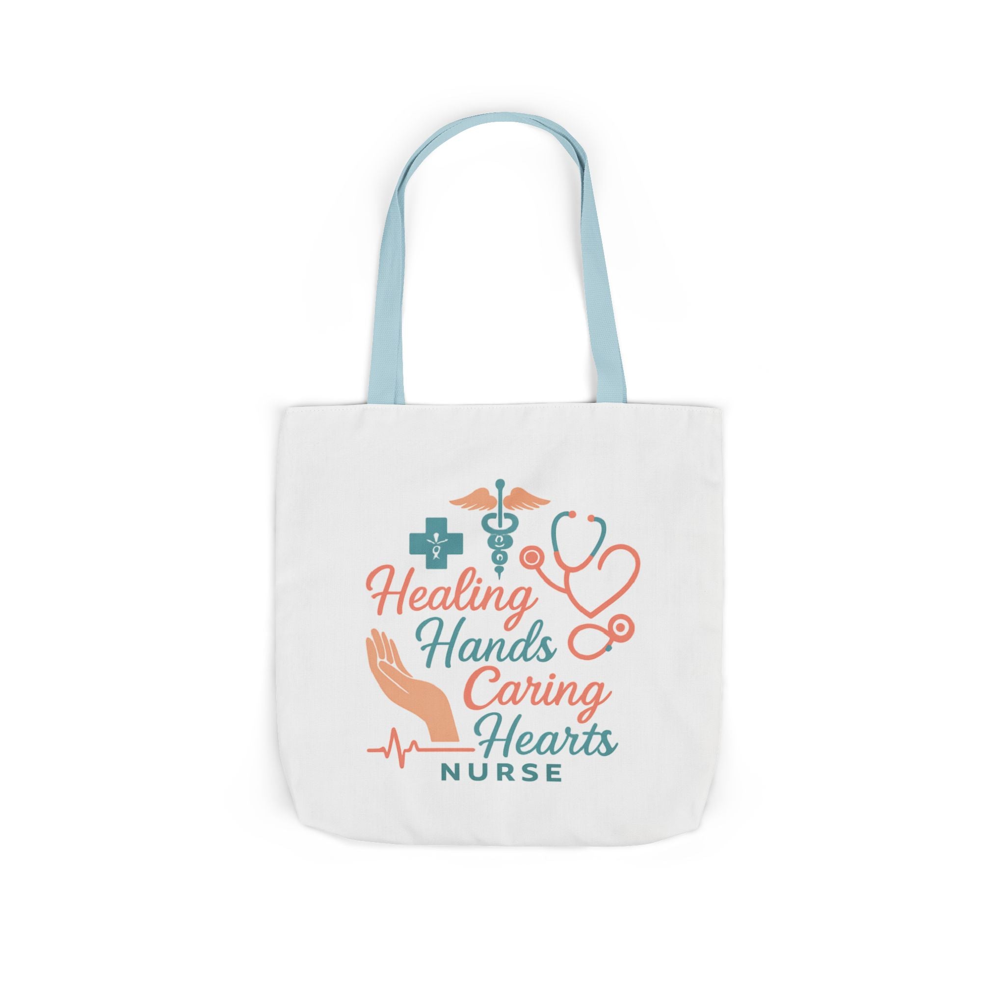 Nurse Appreciation Tote Bag Gift, Healing Hands Caring Hearts, Nurse Week Gift, Medical Tote Bag, RN Gift, Healthcare Worker