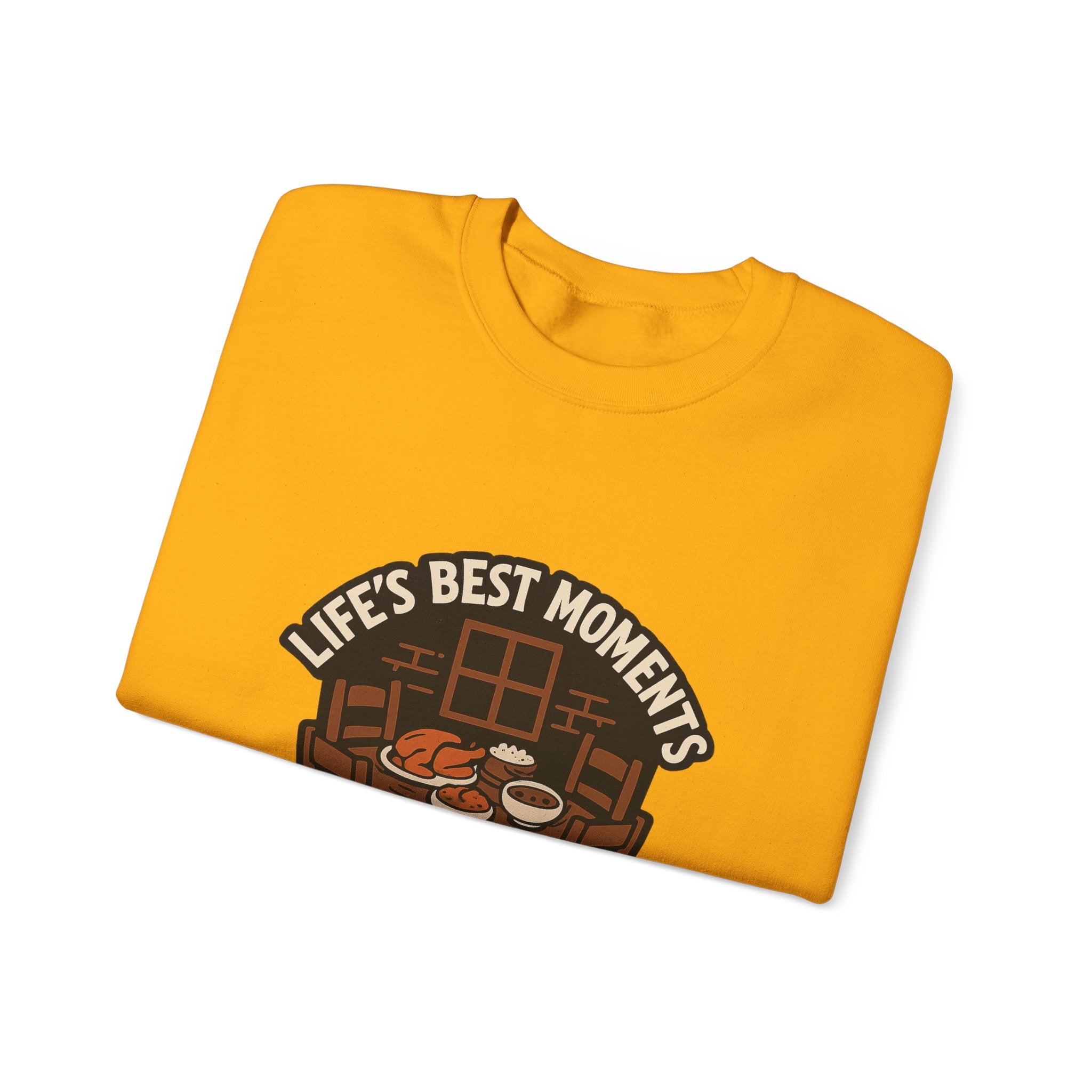 Life's Best Moments At The Table Sweatshirt, Family Dinner Crewneck, Cozy Kitchen Gift for Mom, Farmhouse Comfort Food Lover