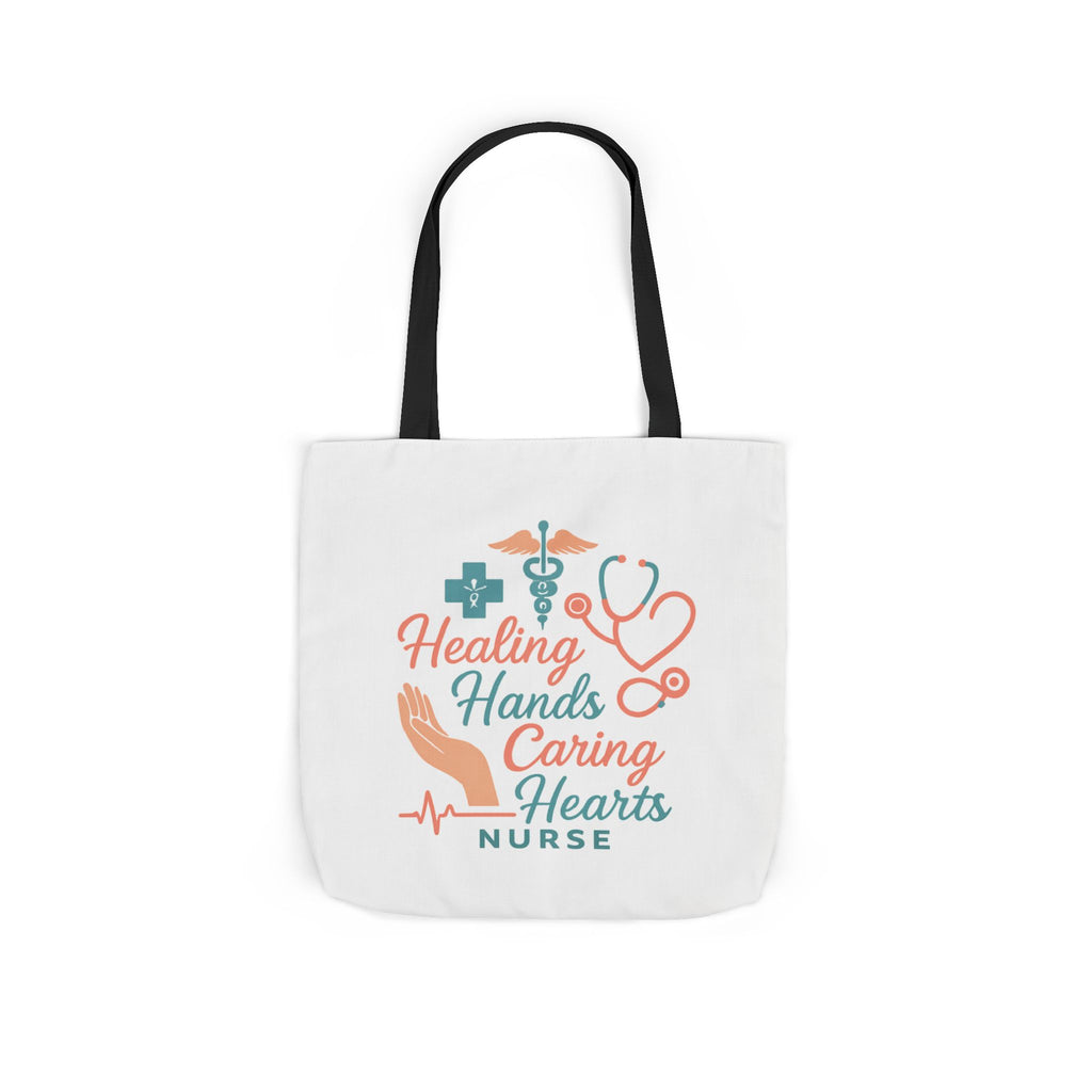 Nurse Appreciation Tote Bag Gift, Healing Hands Caring Hearts, Nurse Week Gift, Medical Tote Bag, RN Gift, Healthcare Worker