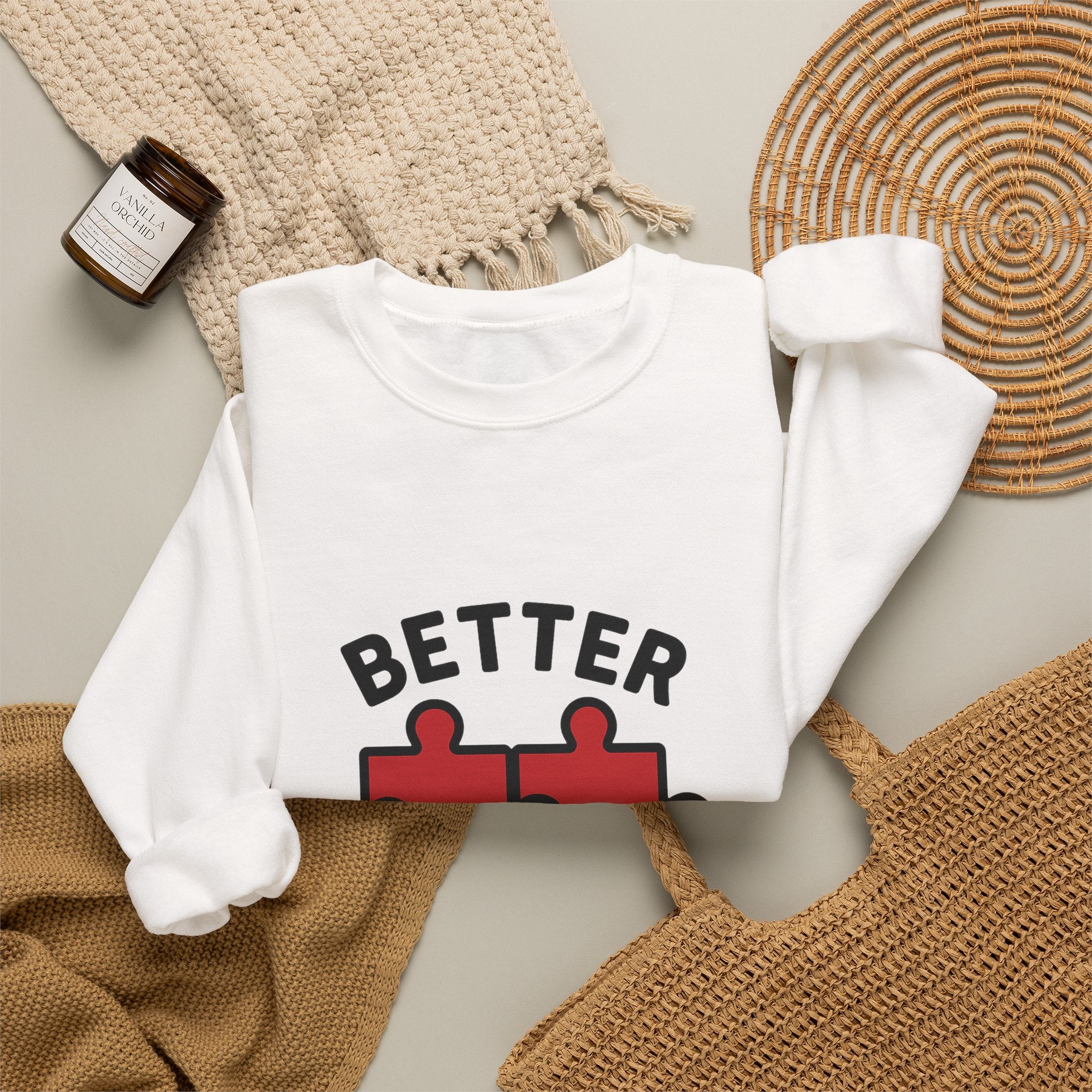 Couple Sweatshirt Better Together Puzzle Pieces Matching Sweatshirts Anniversary Gift for Couples Relationship Gift Valentine's Day