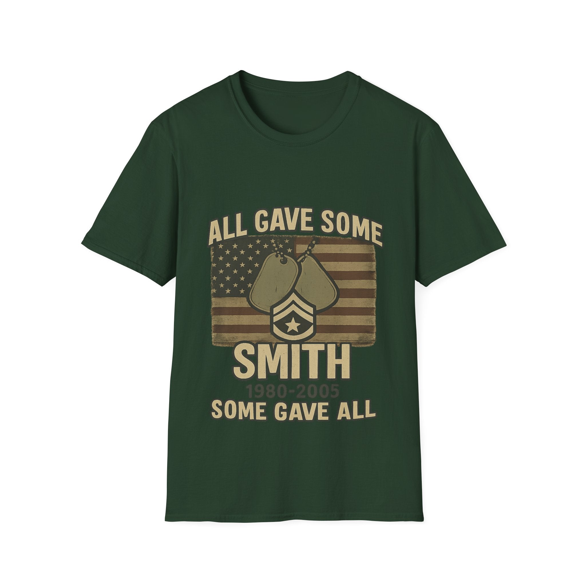 Custom Veteran Shirt | All Gave Some Some Gave All | Personalized Veterans Day Gift | Military Family Pride Tshirt with Name & Dates