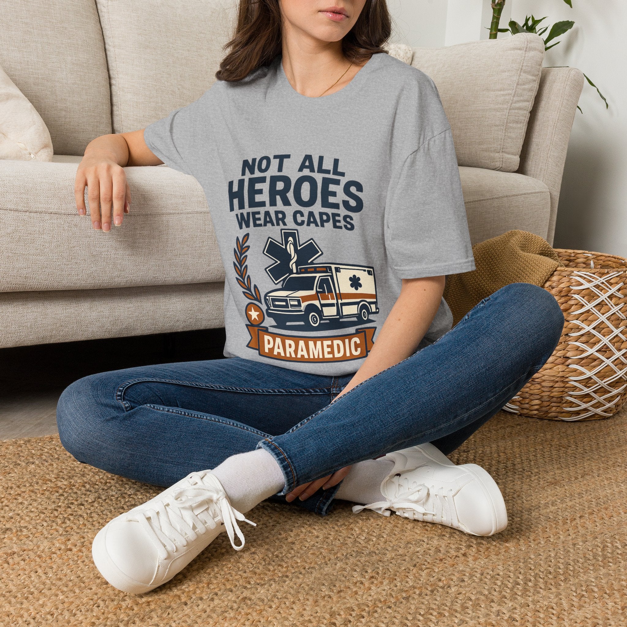 Not All Heroes Wear Capes Paramedic Shirt, EMS Appreciation Gift, Star of Life EMT Tshirt, Ambulance Driver Hero Shirt