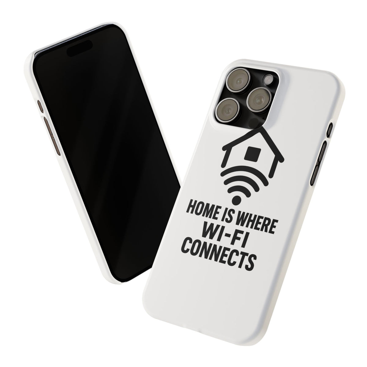 Home Is Where WiFi Connects Phone Case Funny Millennial Gift Tech Lover Housewarming Present Modern Minimalist Humor Gift