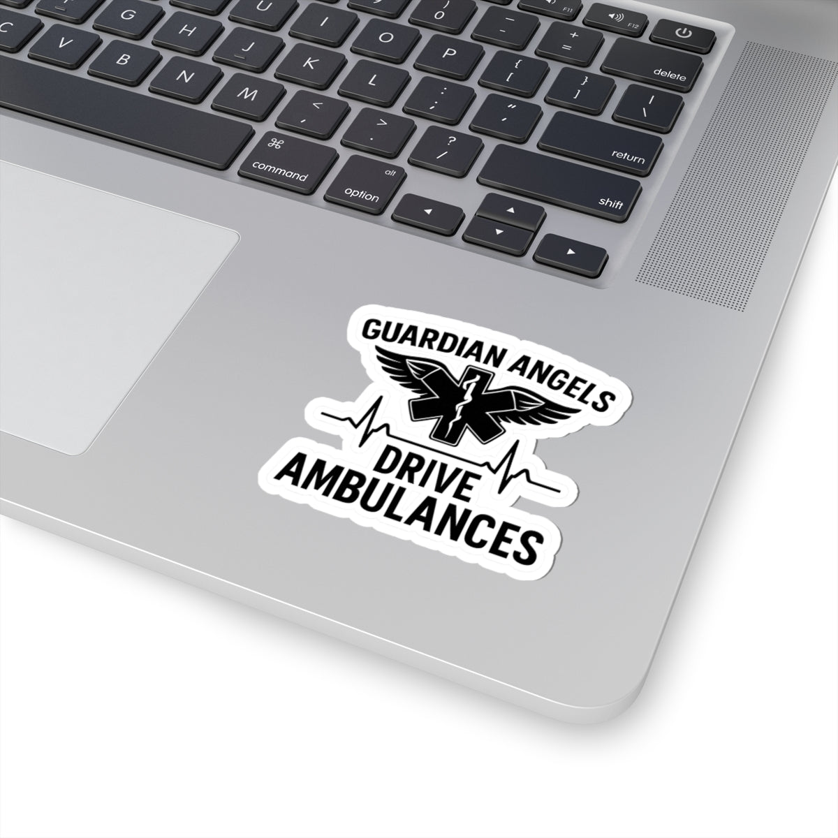 Guardian Angels Drive Ambulances Sticker | EMS Paramedic Star of Life Gift | Thin White Line EMT Vinyl Decal Water Bottle Laptop