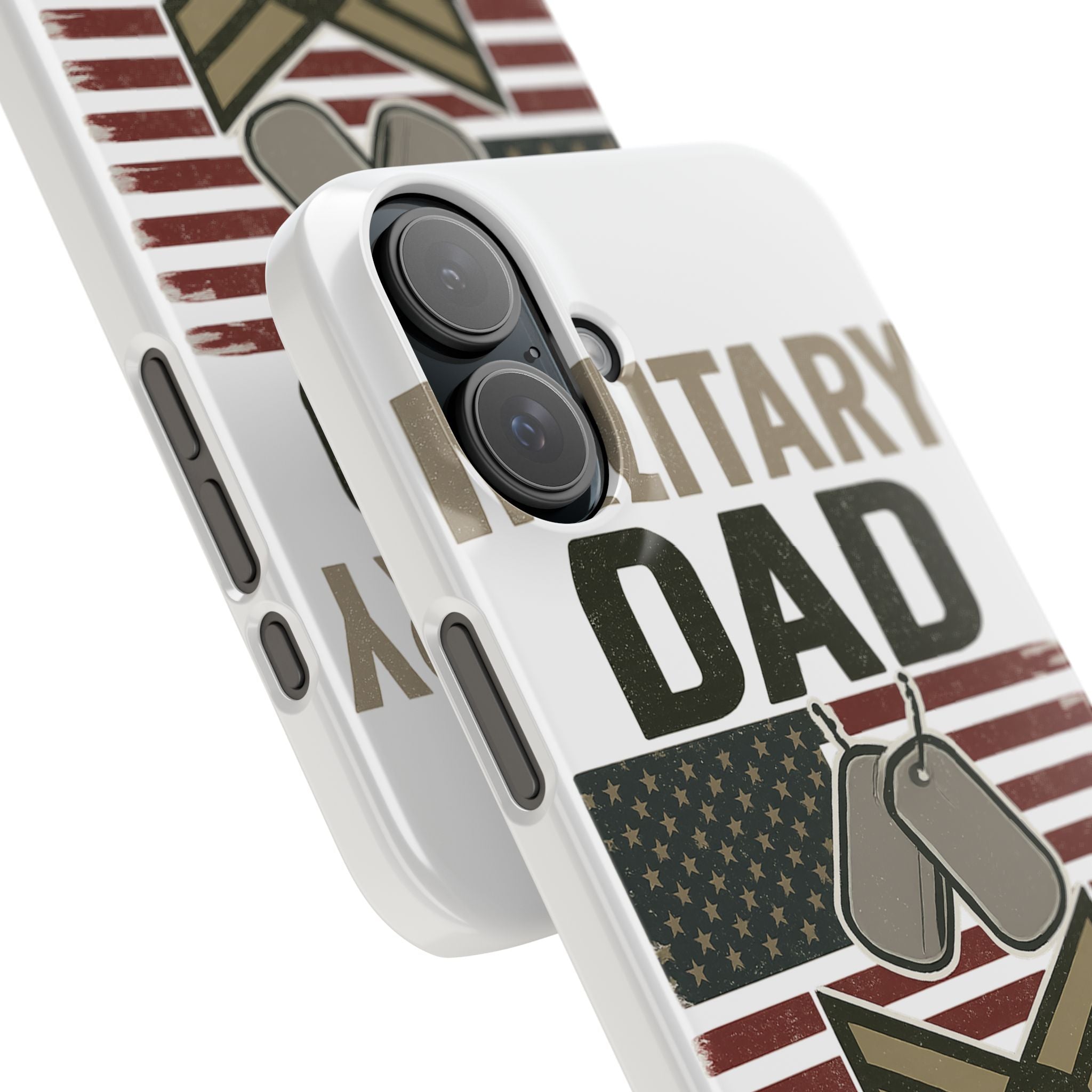 Military Dad Phone Case, Toughest Job Gift for Father of Soldier, Army Navy Marine Air Force Gift, Patriotic Phone Armor