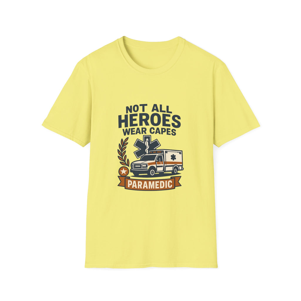 Not All Heroes Wear Capes Paramedic Shirt, EMS Appreciation Gift, Star of Life EMT Tshirt, Ambulance Driver Hero Shirt