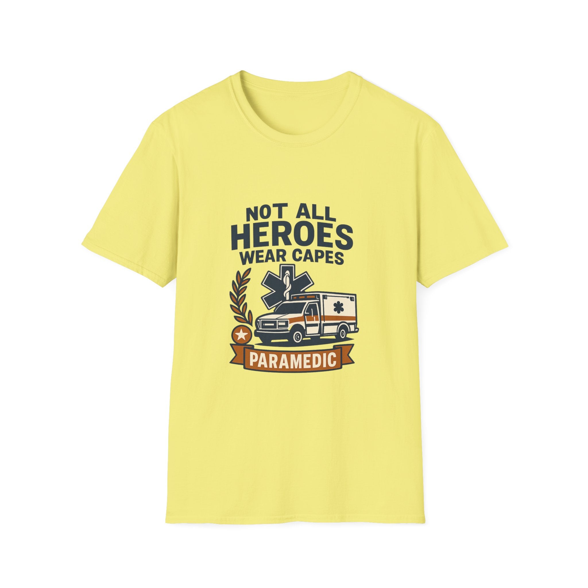 Not All Heroes Wear Capes Paramedic Shirt, EMS Appreciation Gift, Star of Life EMT Tshirt, Ambulance Driver Hero Shirt
