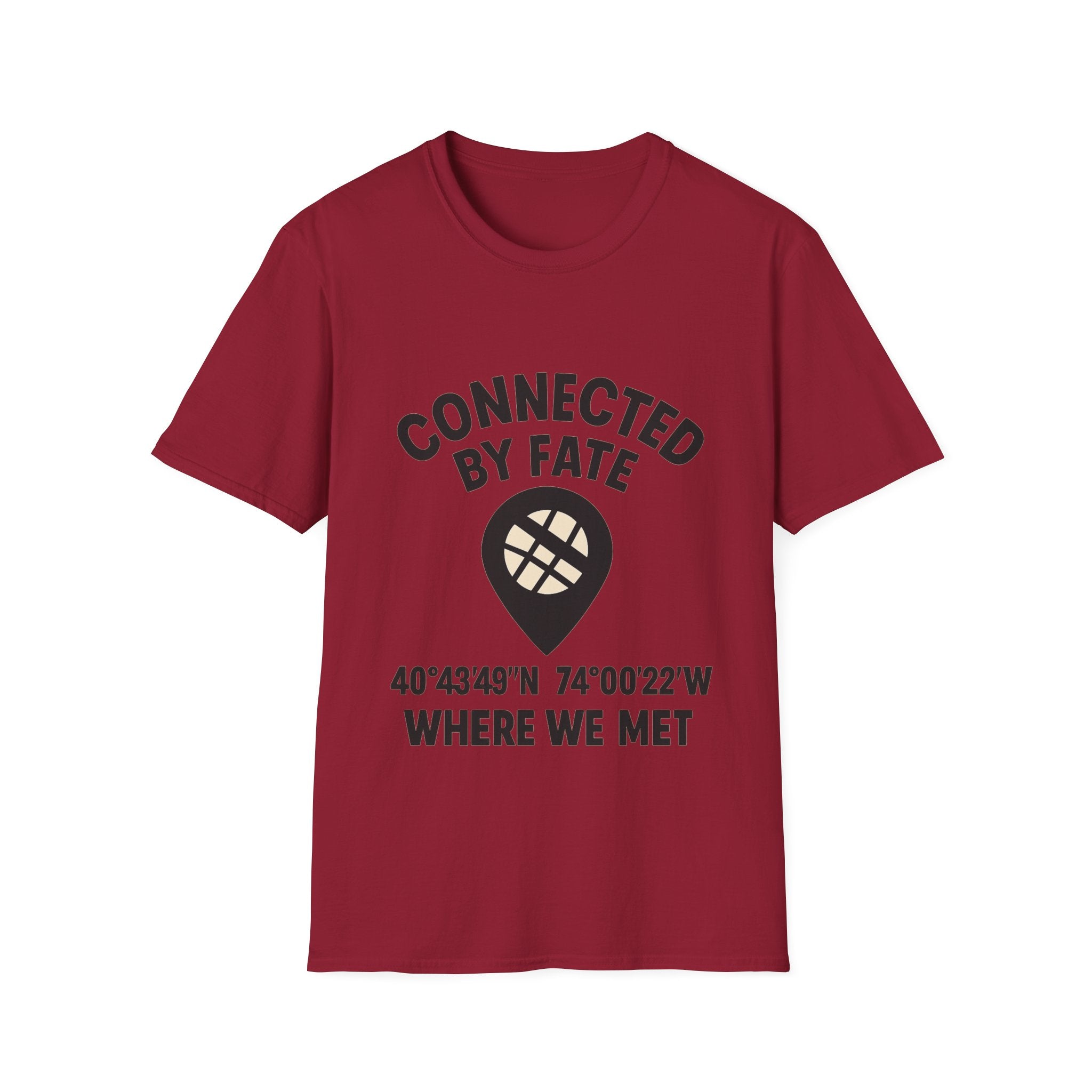 Best Friend Coordinates Shirt | Matching BFF Tees Where We Met | Friendship Day Gift | Connected By Fate | Personalized Location