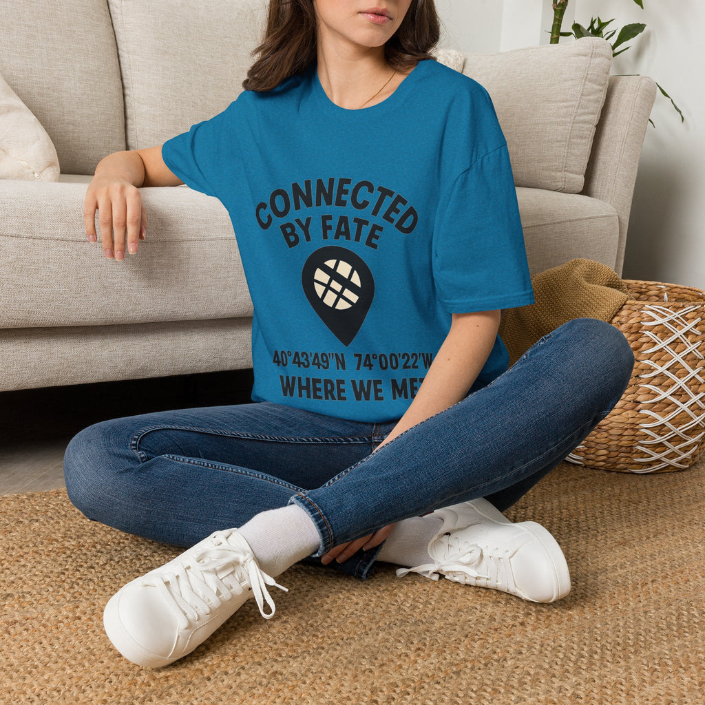 Best Friend Coordinates Shirt | Matching BFF Tees Where We Met | Friendship Day Gift | Connected By Fate | Personalized Location