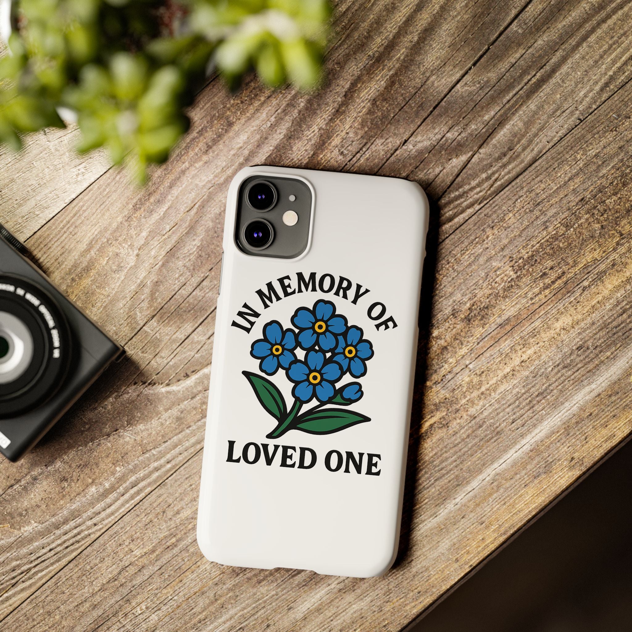 Forget Me Not Phone Case Memorial Gift Floral Remembrance Case Sympathy Gift In Memory Of Loved One Loss of Mom Dad Friend