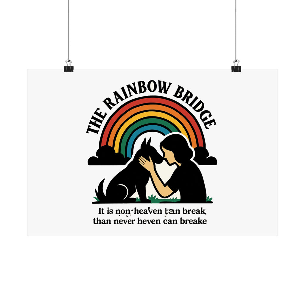 Rainbow Bridge Pet Memorial Print, Pet Loss Sympathy Gift, Dog Cat Memorial Wall Art, Pet Remembrance Poem, Grieving Pet Owner Gift